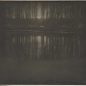 Edward Steichen + The Pond - Moonrise + 1904 + platinum print with applied colorMetmuseum